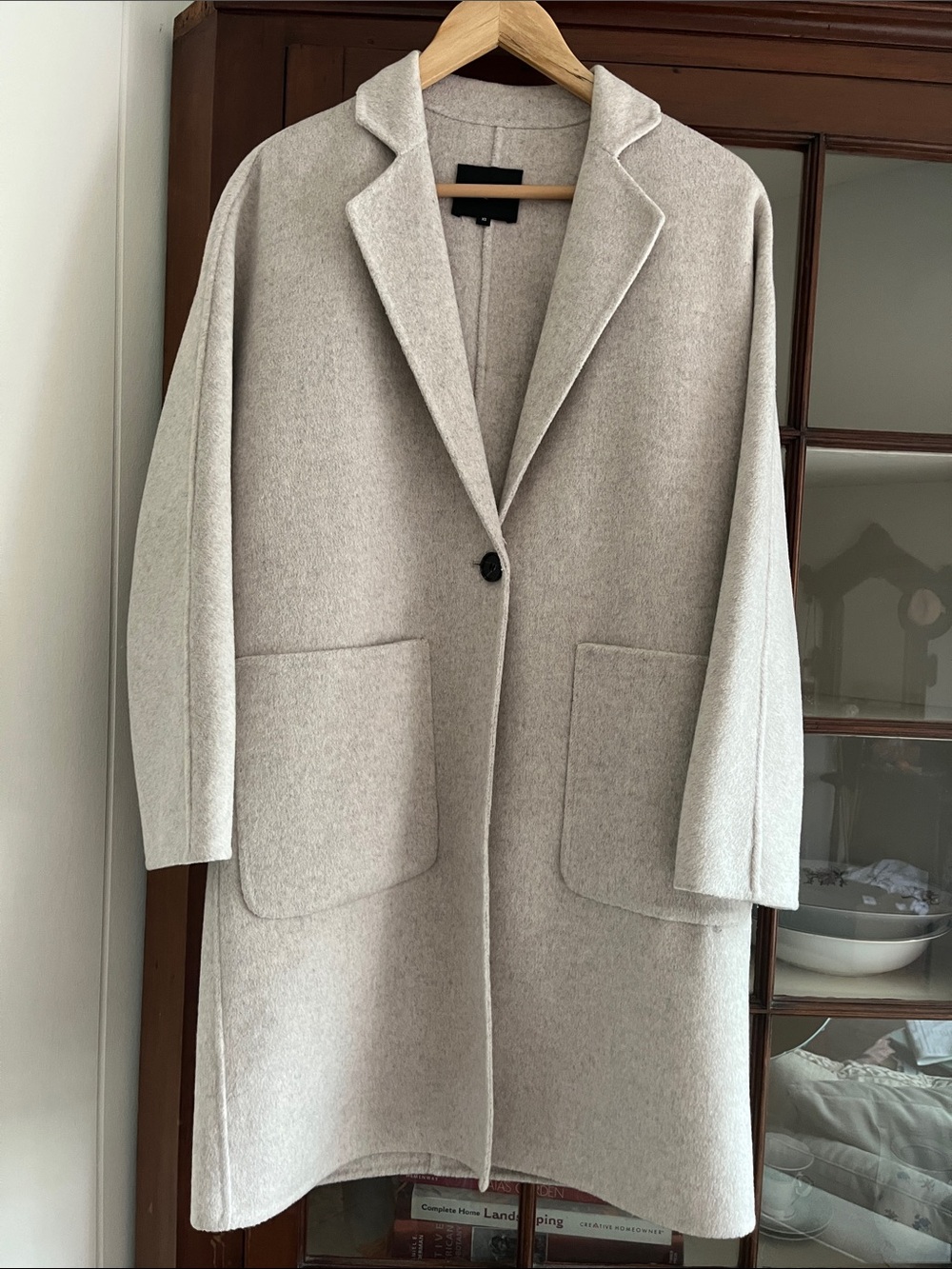 Rails Single-Button Light Cream Wool-Blend Coat